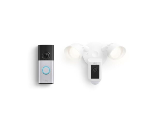 Ring Wired Doorbell Plus (2nd Gen) + Floodlight Cam Plus image