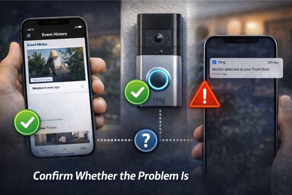 confirm detection vs. notification image
